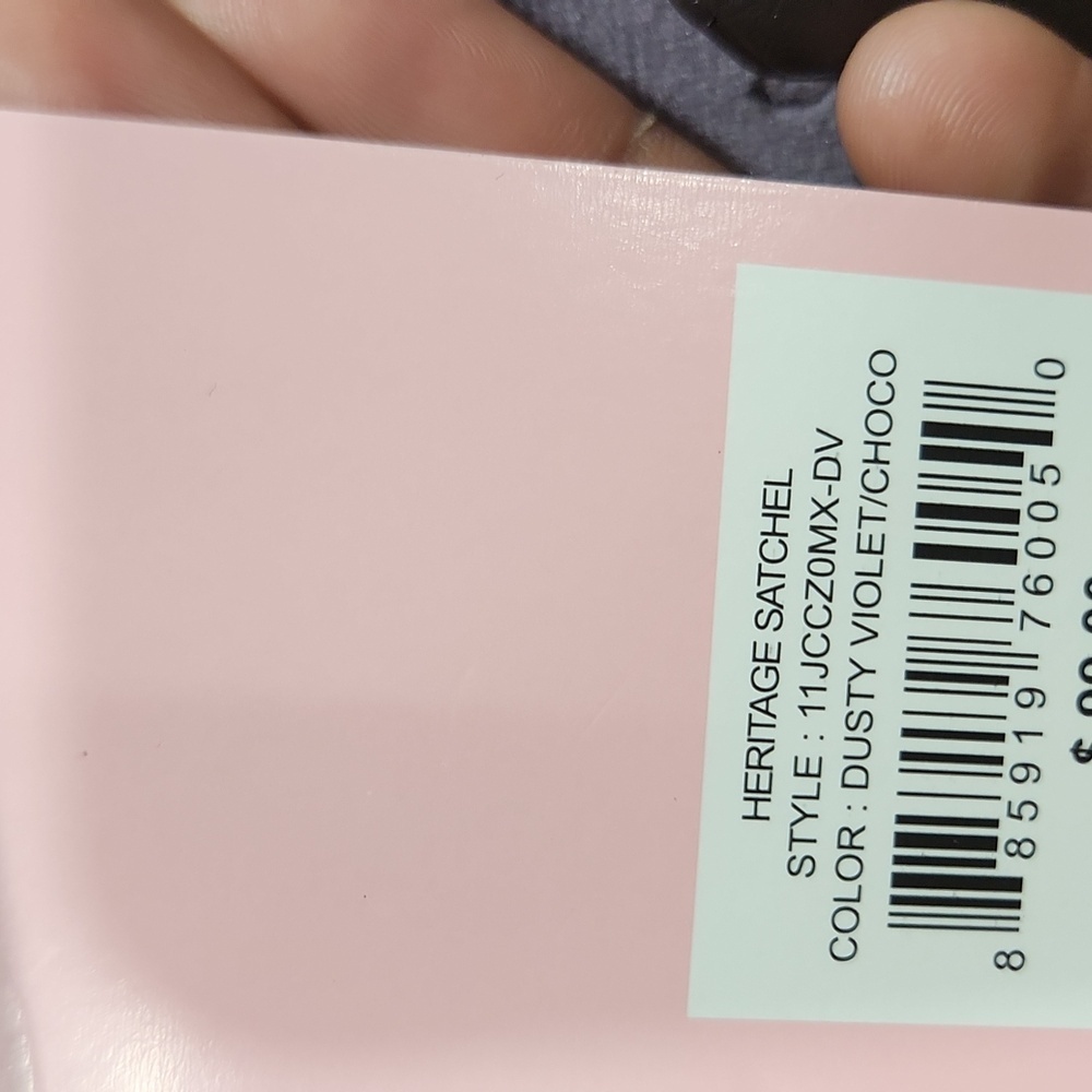 💜🔹️Juicy Couture 🔹️Heritage satchel Bag Velour Dusty Violet purple - Picture 3 of 11